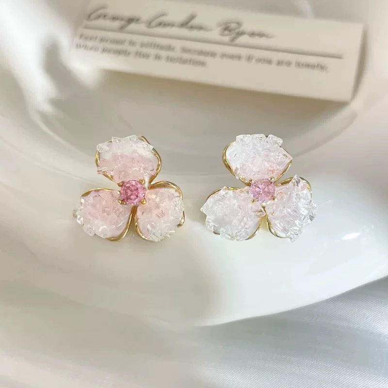 Flower Female Seaside Vacation Dopamine Fashion Temperament Earrings