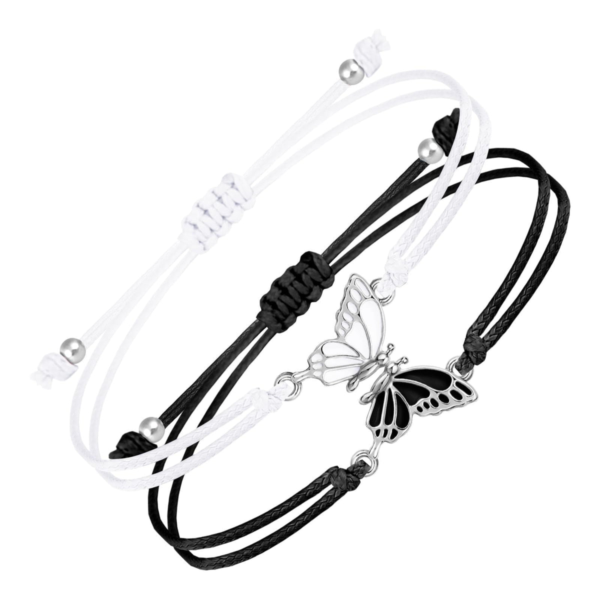 Couple Friendship Gift Flat Knot Woven Adjustable Color Wax Bracelet