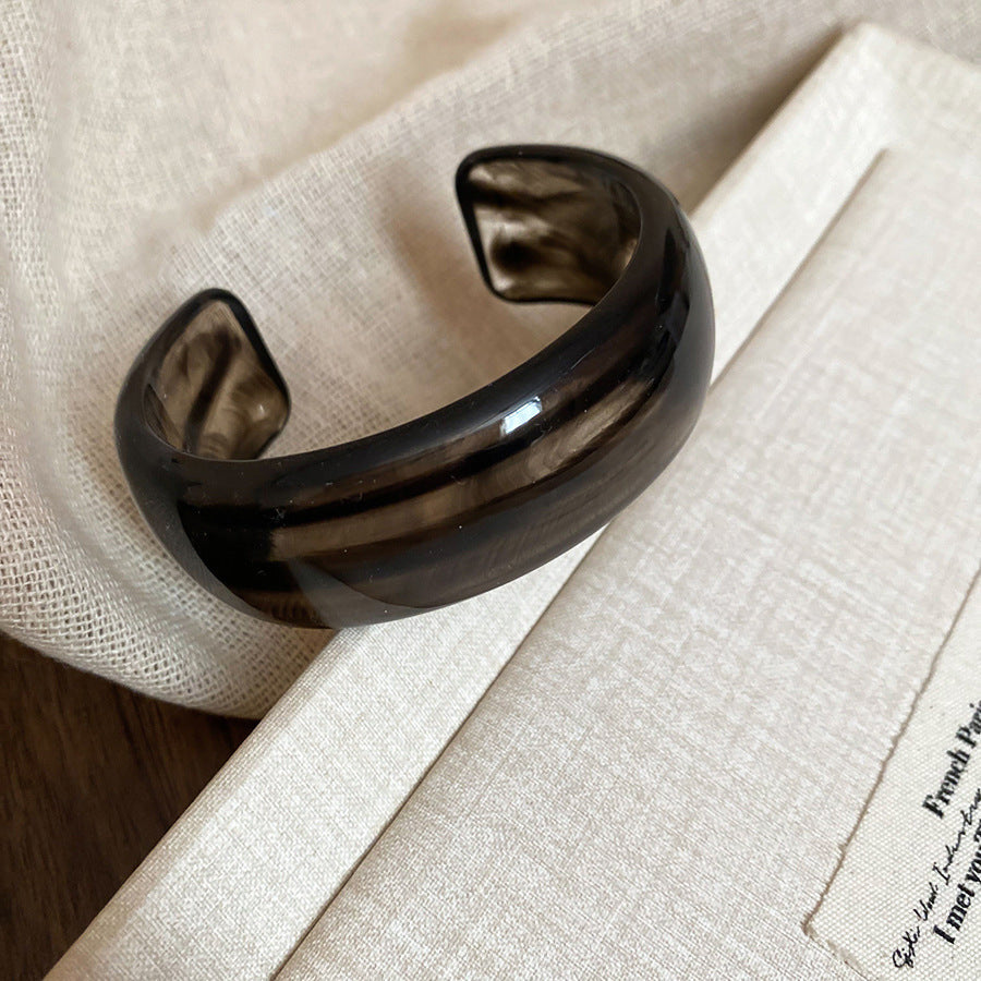 Acrylic Irregular Retro Unique Design Niche Simple Bracelet