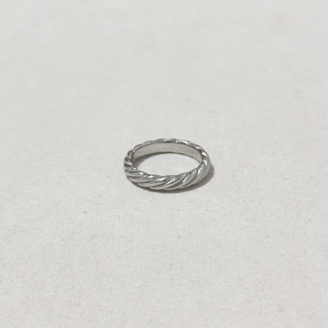 Steel No Fading Retro Artistic Horn Bread Trend Rhombus Rings