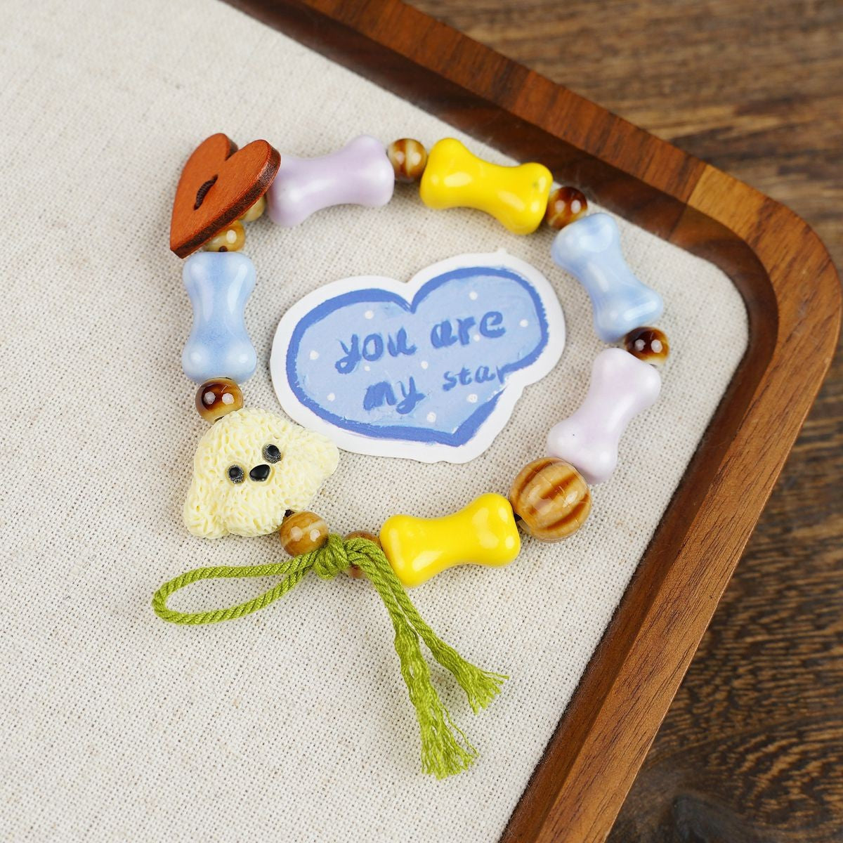 Ceramic Painted Pottery Beads Female Literary Bracelet