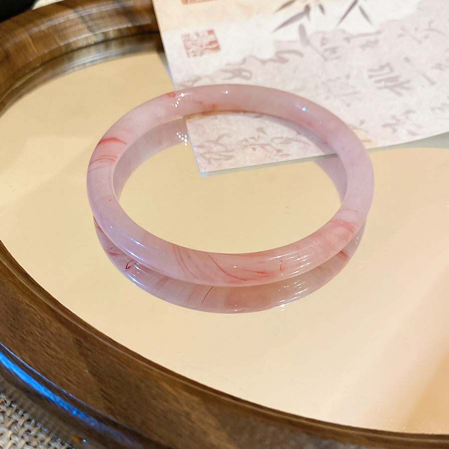 Women's Style Light Luxury Round Chalcedony Blooming Simple Exquisite Fashionable High-grade Bracelets