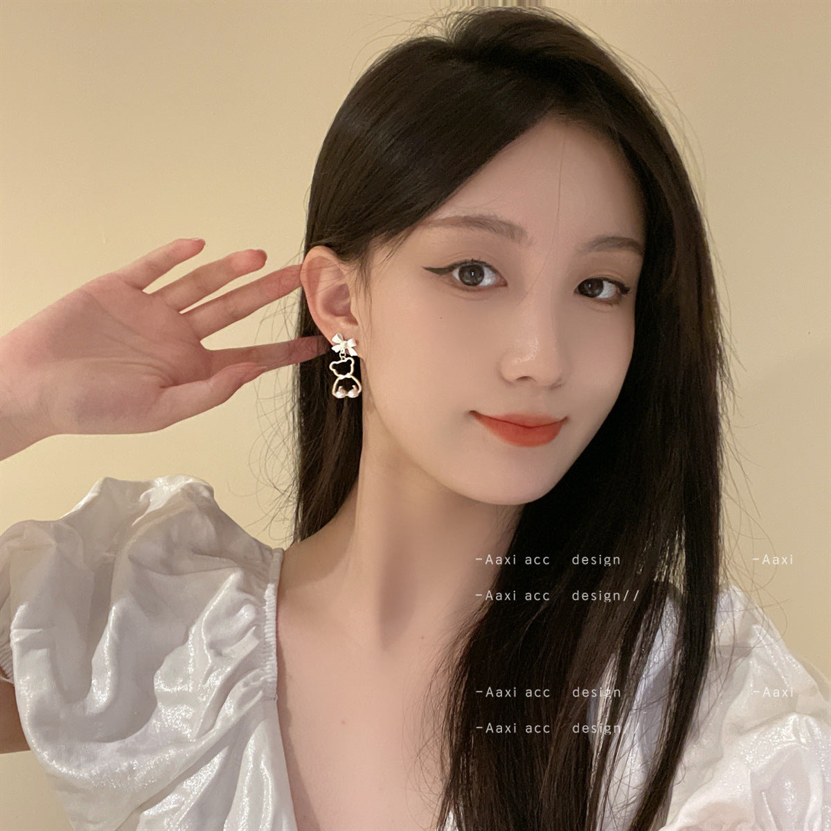 Cute Bear Ear Summer Female Daily Earrings