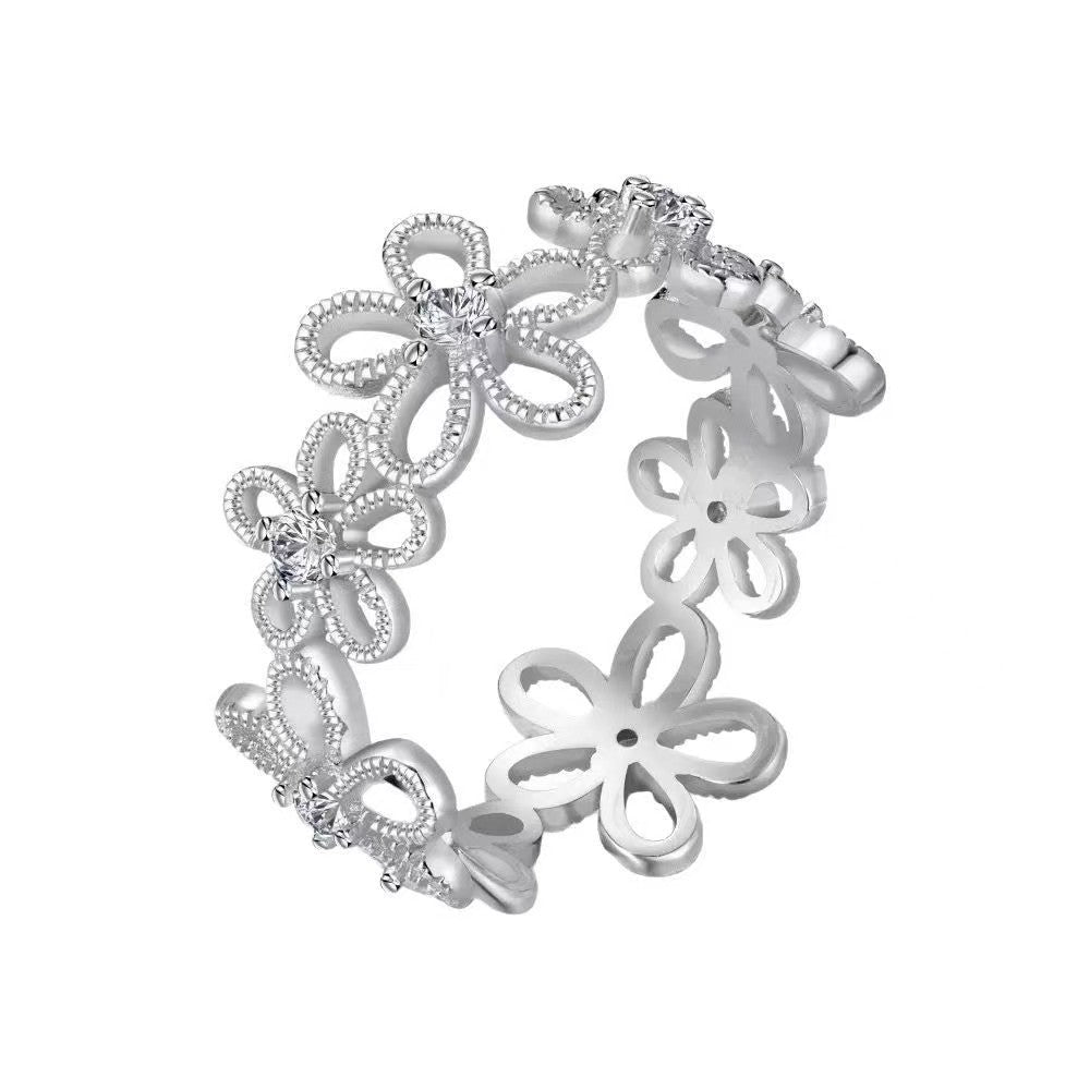 Women's Lace Flower Exquisite Advanced Fashion Design Sense Rings
