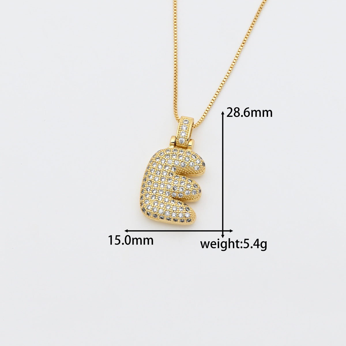 Micro Inlay Hip Hop Letters English Pendant
