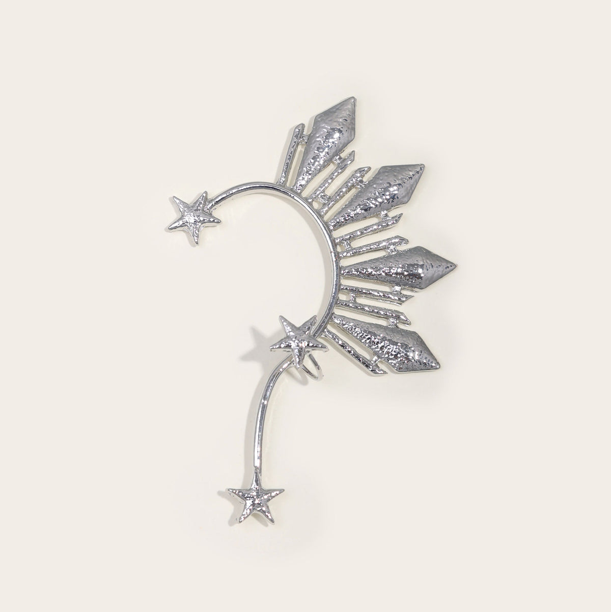 Grandeur Personality Creative Diamond Golden Five-pointed Ear Clip