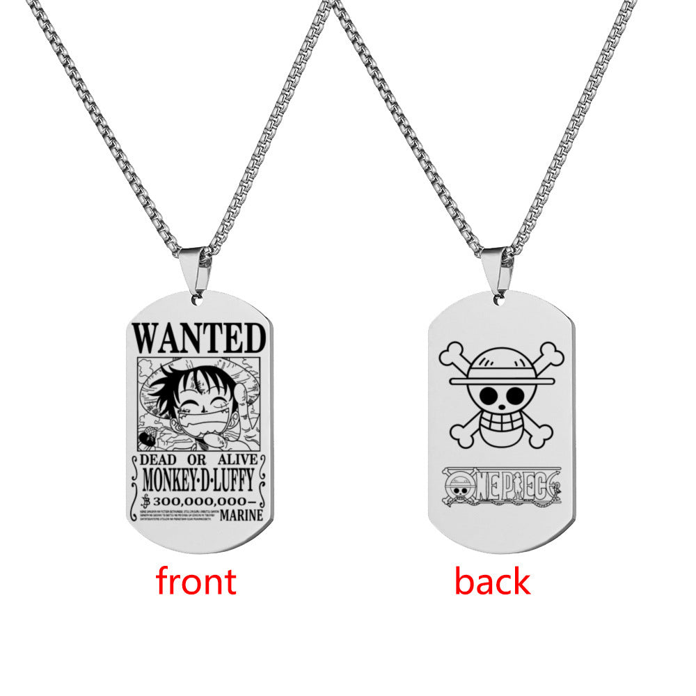 Wanted Order Dog Tag Lettering Sea King Necklaces
