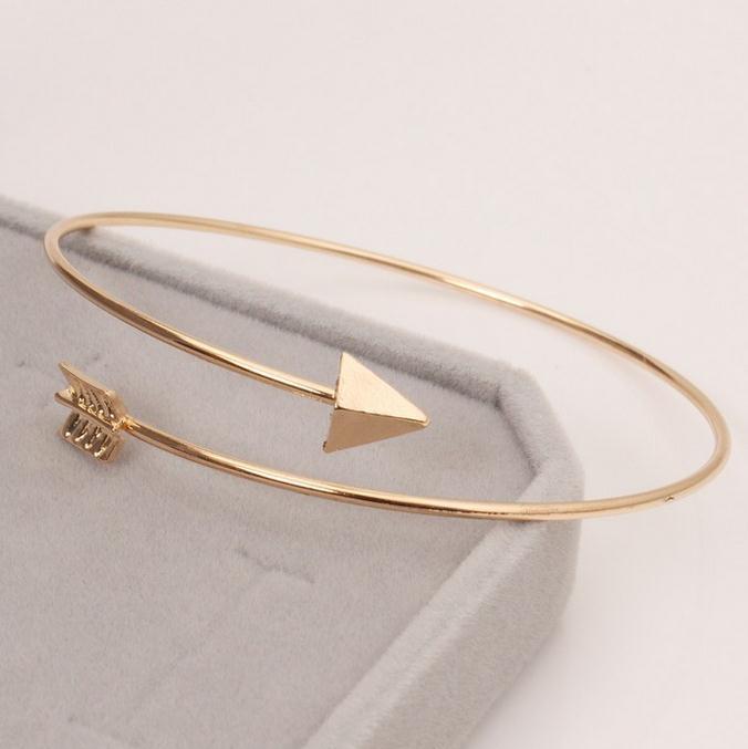 Alloy Arrow Open-ended Trendy Exaggerated Simple Bracelets