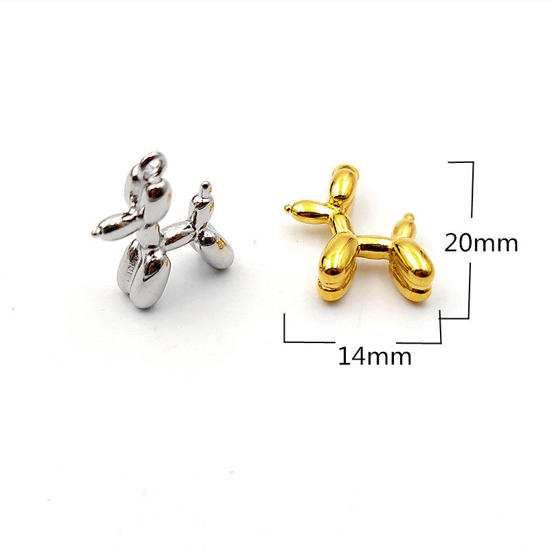 Children's Fun Trendy Balloon Puppy Plated 3d Special Pendant