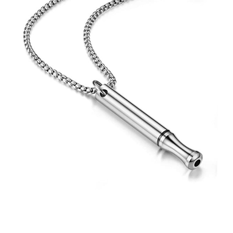 Adjustable Breath Whistle Meditation Decompression Cylinder Pendants