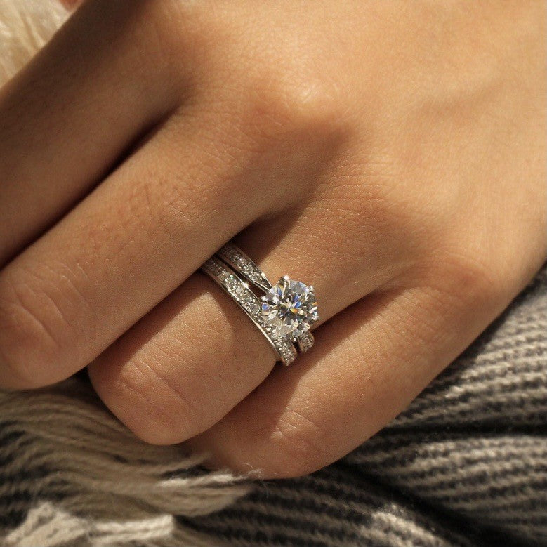 Women's Fashion Foreigners Wedding Accessories Zircon Couple Rings