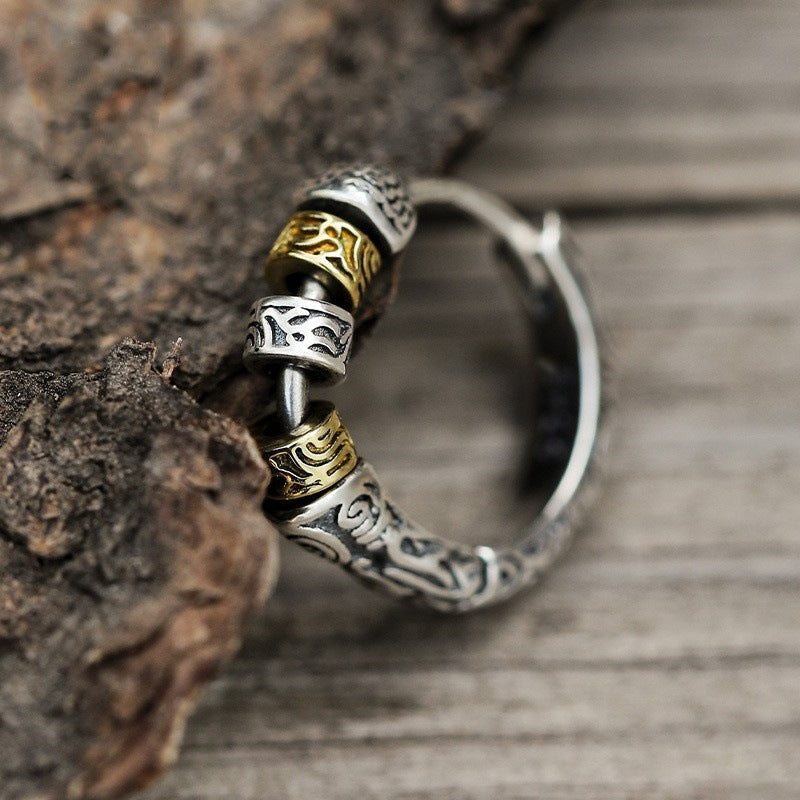 Men's Sense Siering Pu Handsome Ear Boys Niche Single Rings