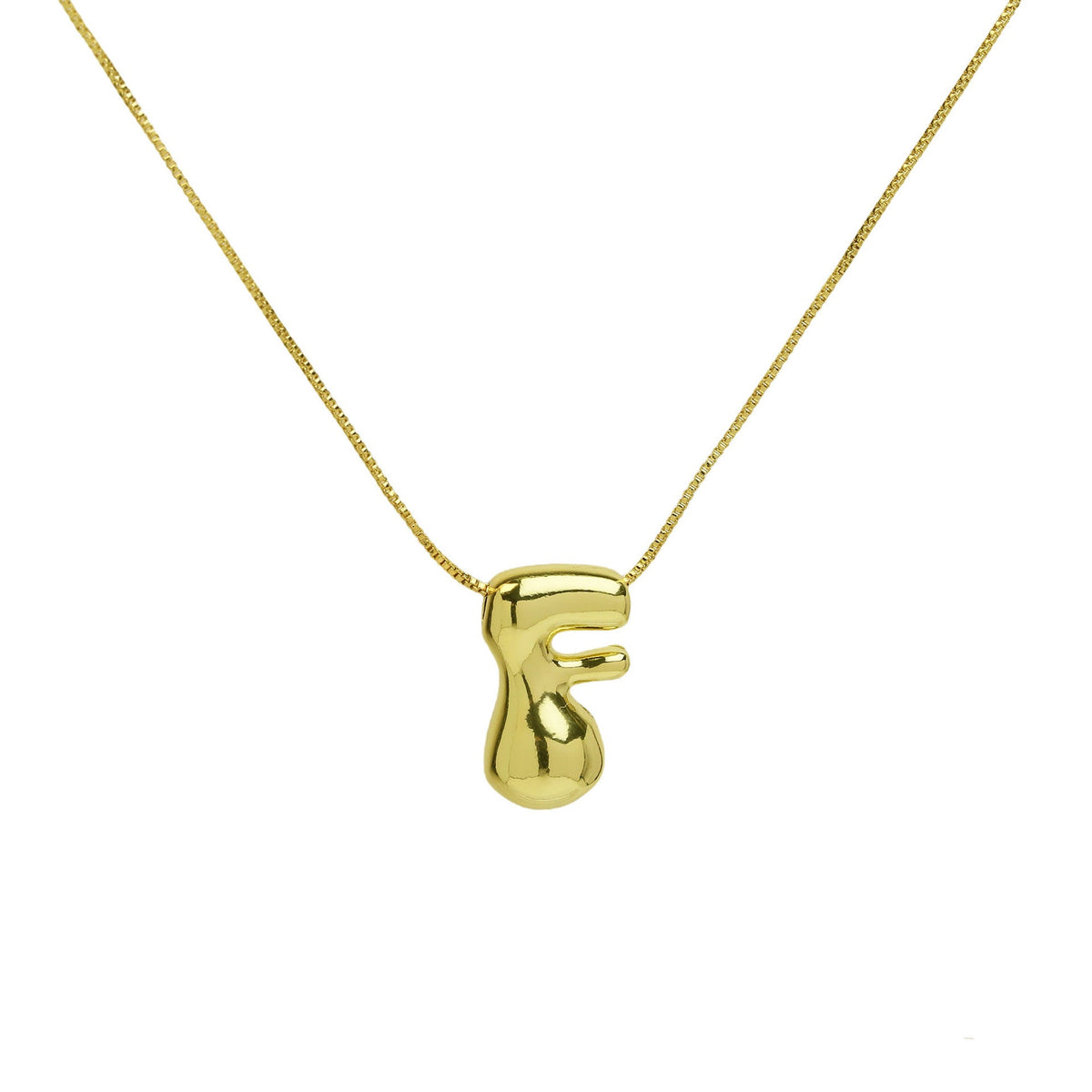 Gold Letter Bubble English Stainless Steel Necklaces