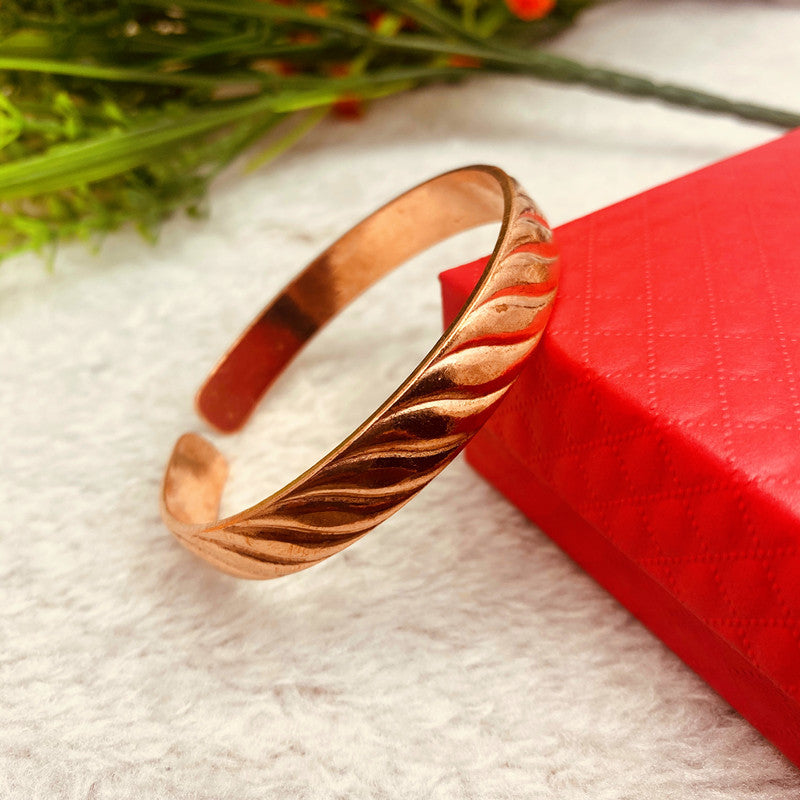 Women's & Men's Nepal Tibetan Couple Red Copper Open Bracelets