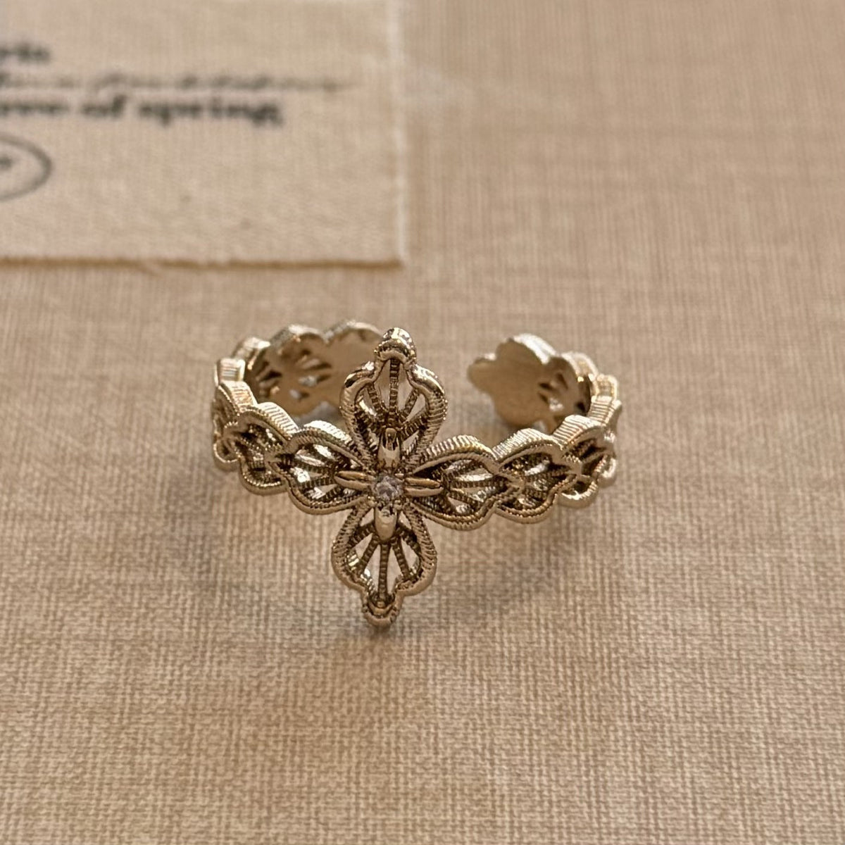 Coffee Gold Rotating Pony Open Exquisite Fantasy Childlike Rings