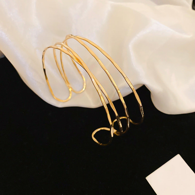 Simple Line Winding Metal Opening Unique Bracelet