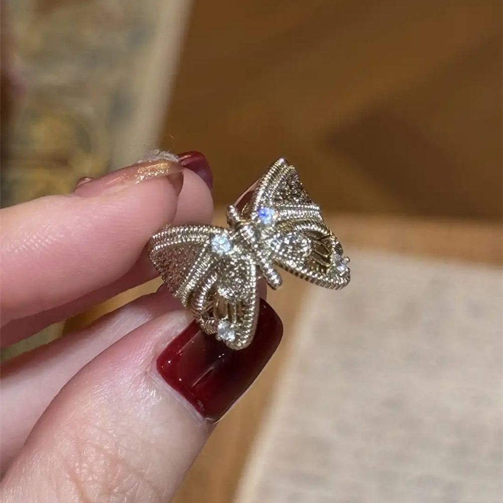 Golden Butterfly Retro Minority Design Sense Rings