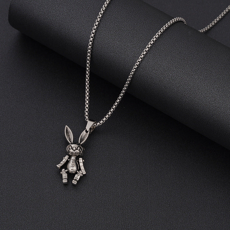 Women's & Men's Steel Hip Hop Fashion Catwalk Sweater Necklaces