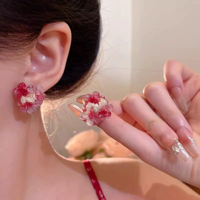 Flower Female Seaside Vacation Dopamine Fashion Temperament Earrings