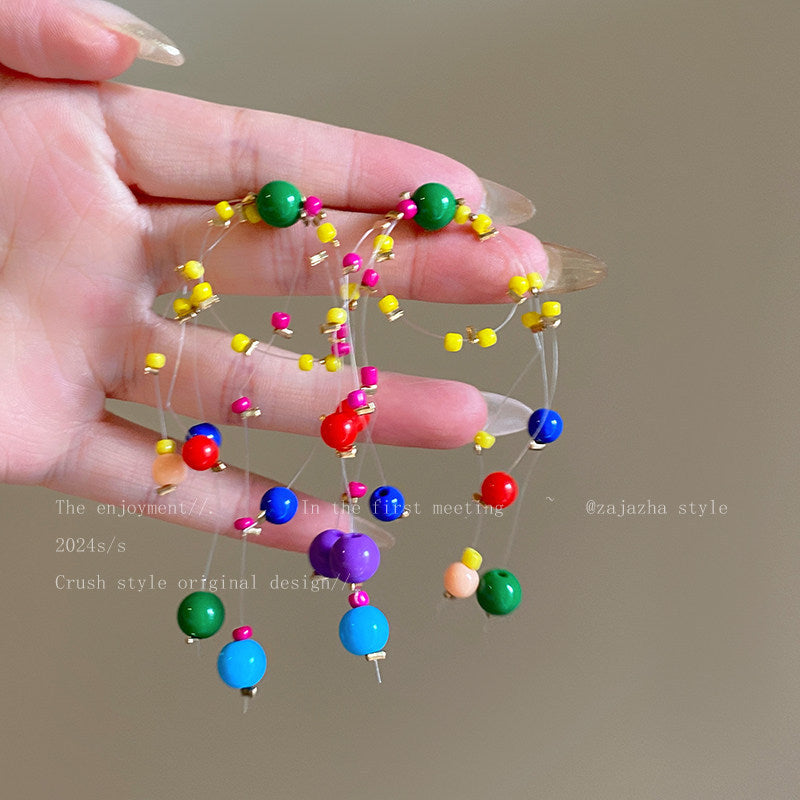 Style Flower Female Design High-grade Ear Giant Rings