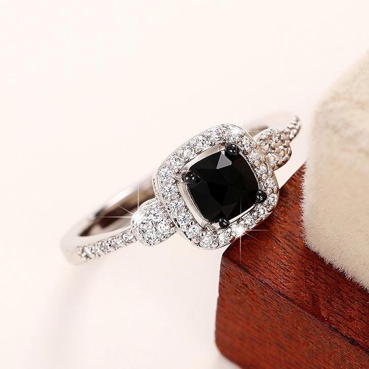 Women's Zircon Black Onyx Affordable Luxury Fashion Simple Gold Rings
