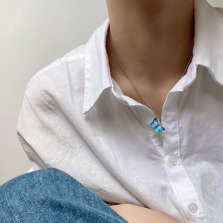 Women's Gradient Love Cold Style Clavicle Chain Niche Necklace