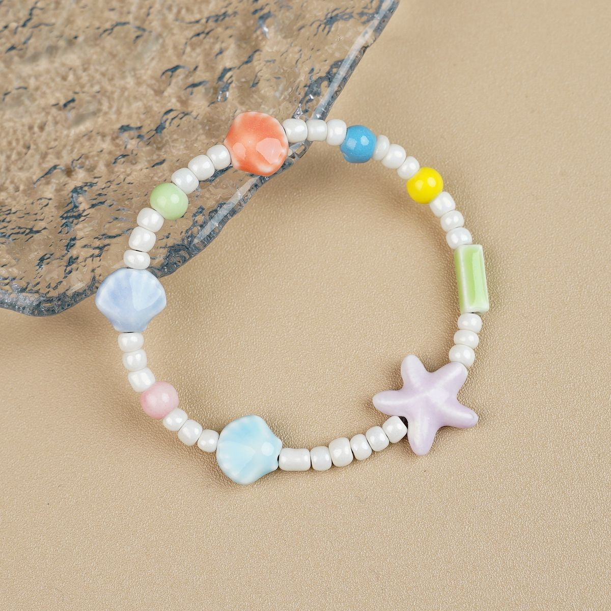 Ceramic Painted Pottery Beads Female Literary Bracelet