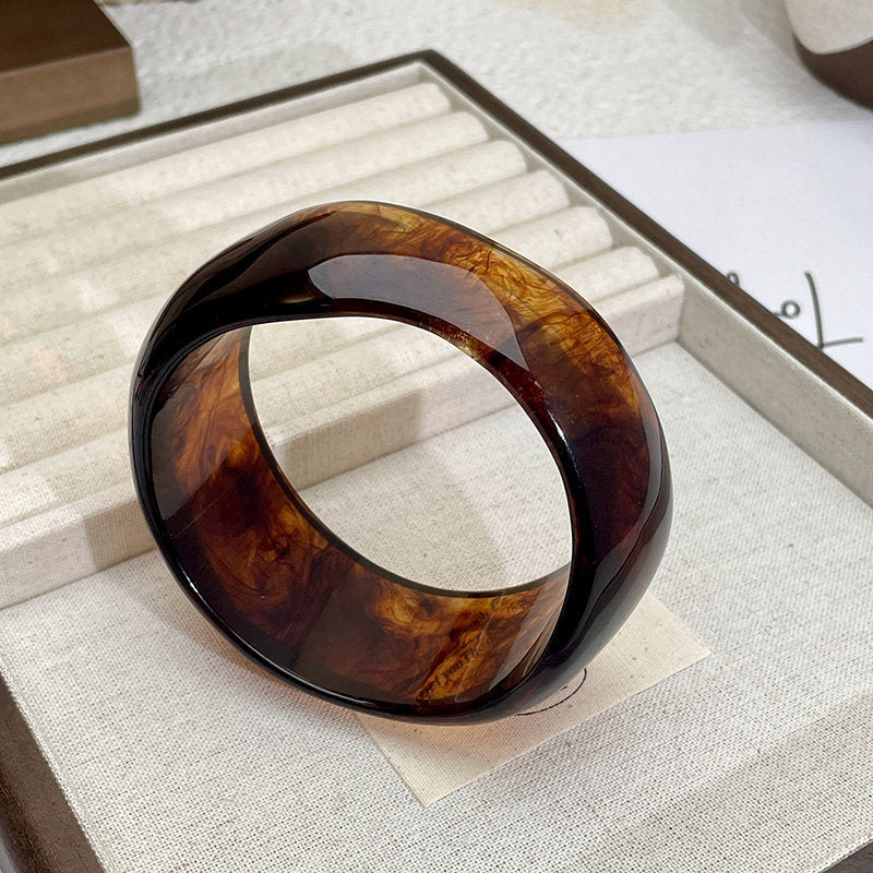 Women's Acetate Niche Irregular Acrylic Wide-brimmed For Design Bracelets
