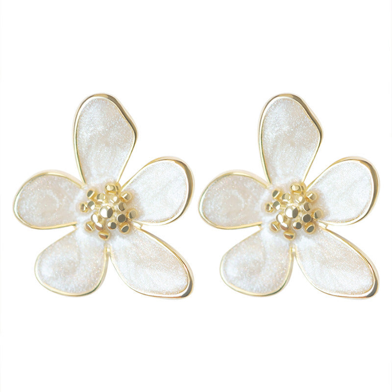 Gentle Sweet Flowers Female Trendy High Sense French Entry Stud Earrings