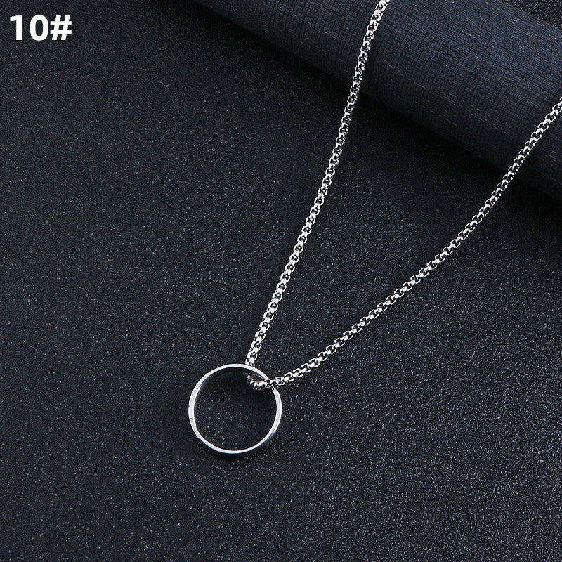 Titanium Steel Personality Alloy Street Long Sweater Pendant