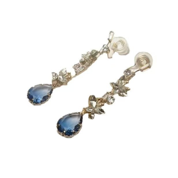 Women's Zircon Butterfly Drop Tassel Fashion Minority Design Exquisite Elegant High-grade Earrings