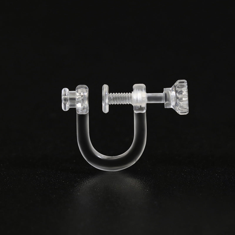 Converter Transparent Invisible Painless Resin Plastic Ear Clip