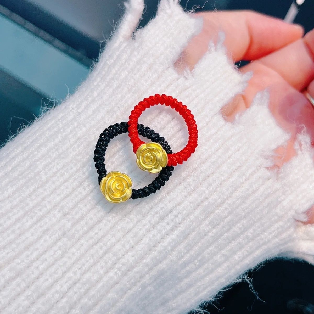 Adjustable Woven Simple Temperament Couple Gift Rings