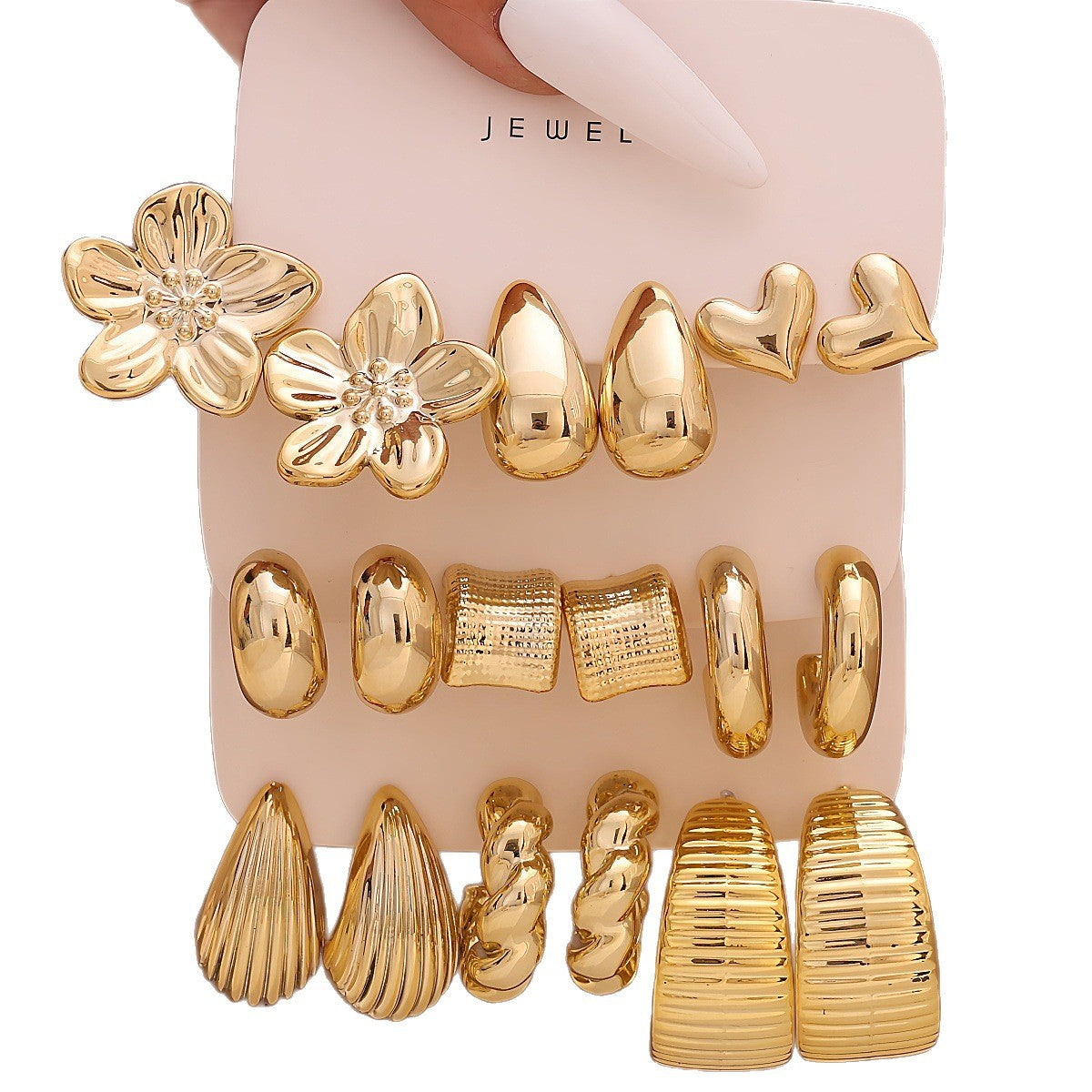 Women's Fashion Exaggerated Shaped Suit Personalized Gold Sier Earrings