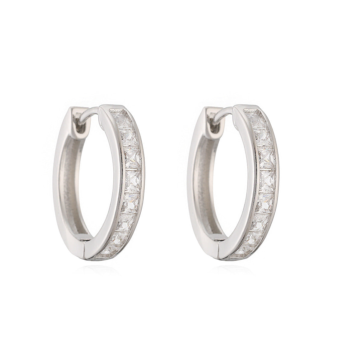 Women's Simple Real Gold Electroplated Copper Inlaid Zircon Rings
