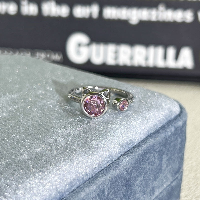 Shiny Diamond Female Cold Wind Simple Korean Style Niche Rings