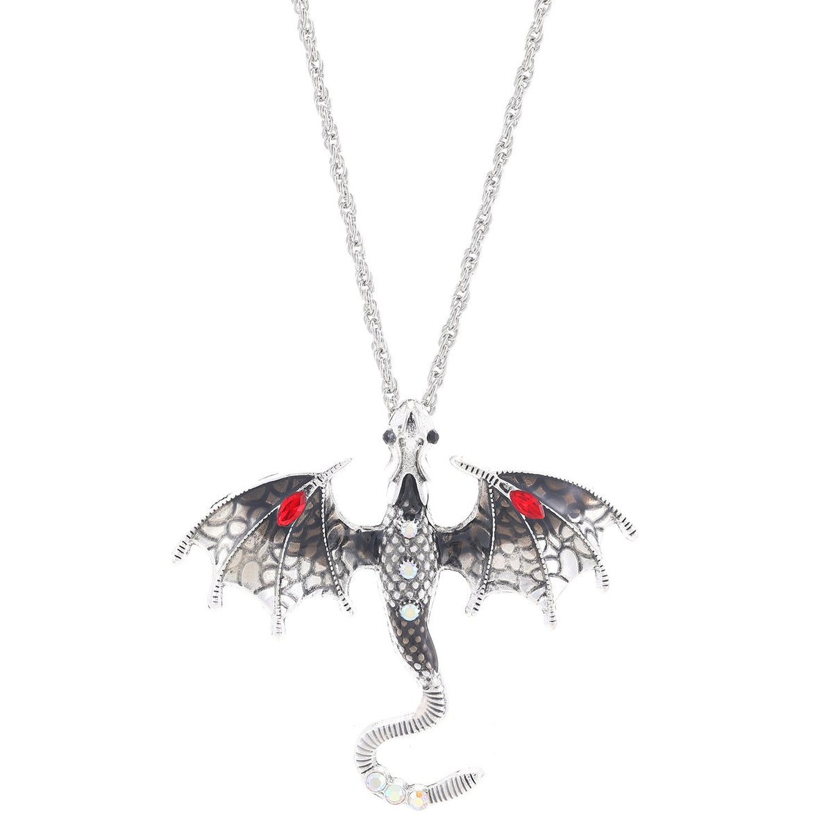 Cartoon Flying Dragon Female Niche Personality Enamel Color Diamond Inlaid Pendants