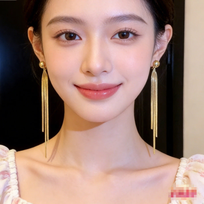 Women's Tassel Front Back Two-way Fashion Simple Niche Earrings