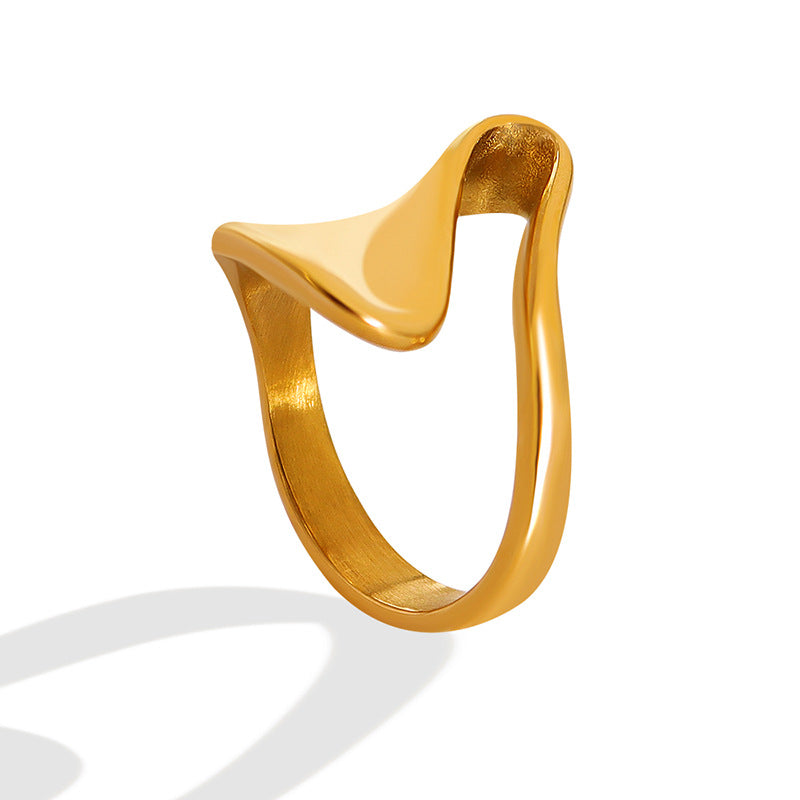 Banquet Geometric Personality High-grade Glossy Trendy Rings