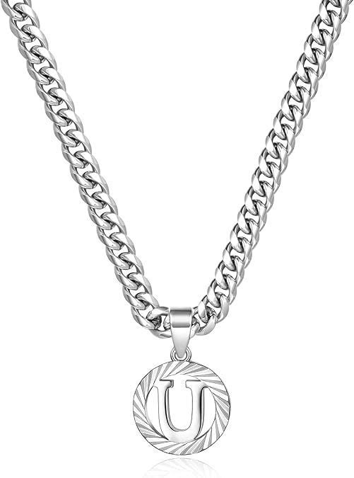 Men's Style White Gold Color Cuban Link Chain Necklaces