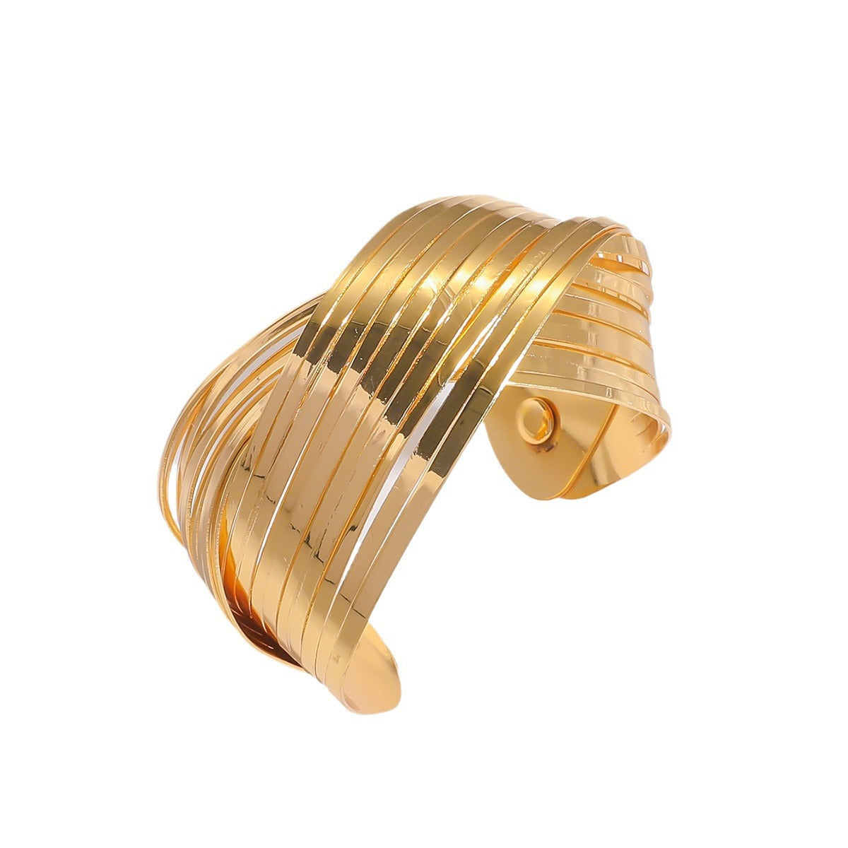 French Simplicity Design Sense Open-end Polished Niche Retro Hollow Bracelets