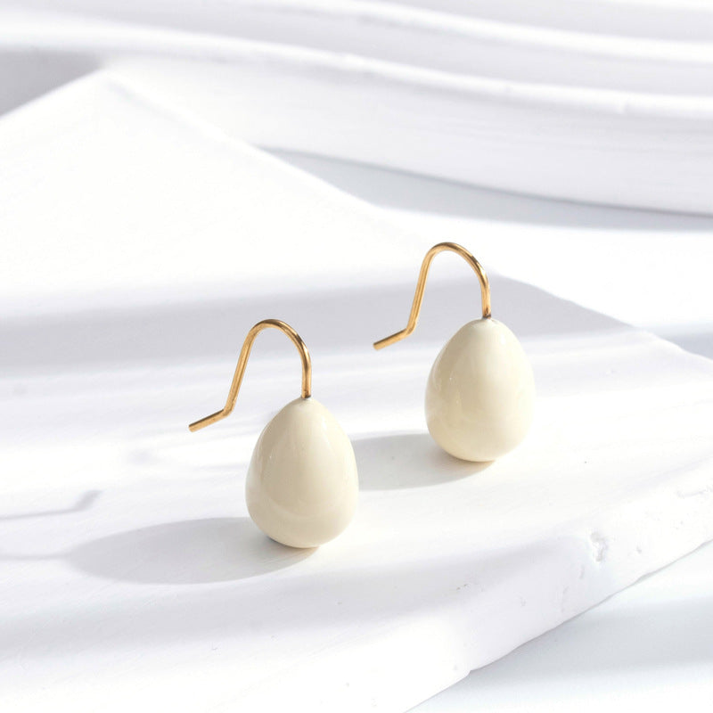 Temperament Candy Color Stainless Simple Exquisite Earrings