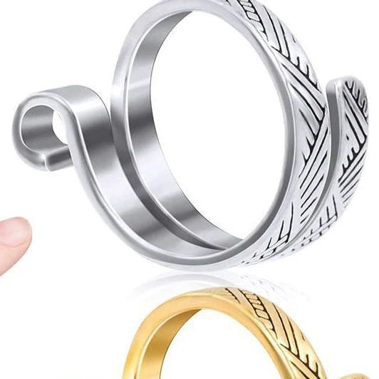 Women's & Men's Retro Sier Trendy Steel Black Peach Playing Card Personality Ring