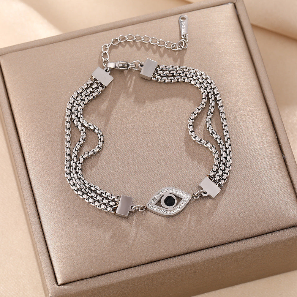 Women's Fashion Devil's Eye Titanium Steel Light Bracelet