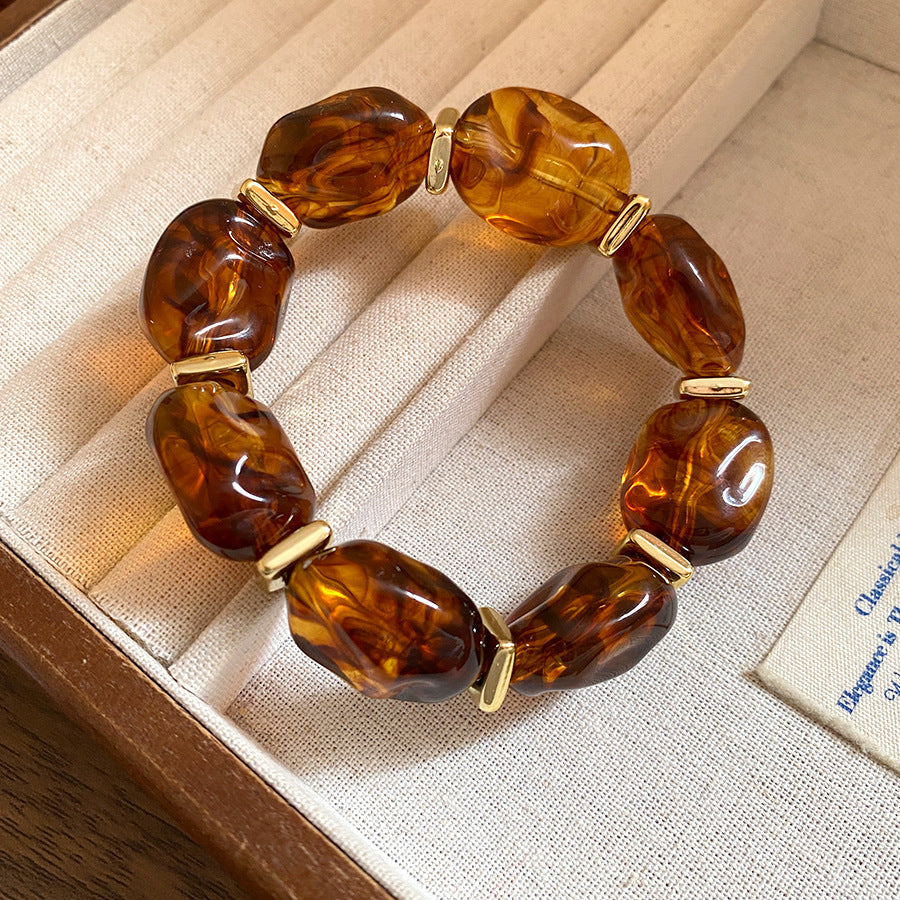 Acrylic Irregular Geometric Oval Exaggerated Personalized Bracelet