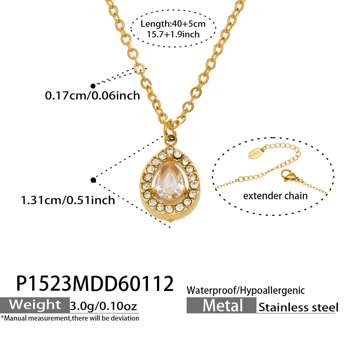 Flash Zircon Stainless Steel Combination Exquisite Gorgeous Full Jewelry Set