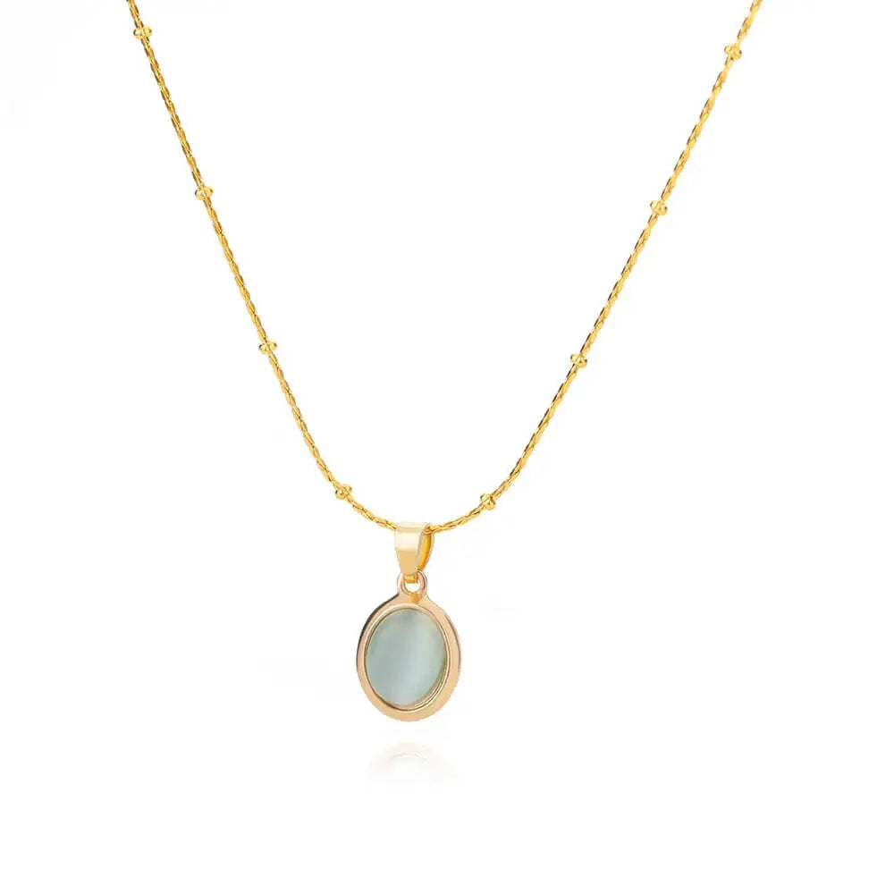 Unique Round Stone Niche Trendy Clavicle Chain Daily Necklace