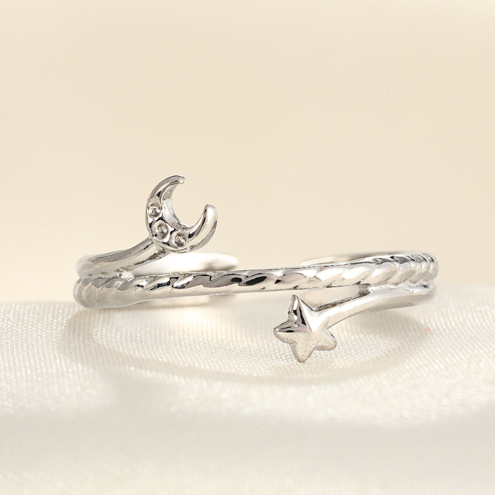 Women's Steel Good-looking Open Fashion Trendy Light Rings