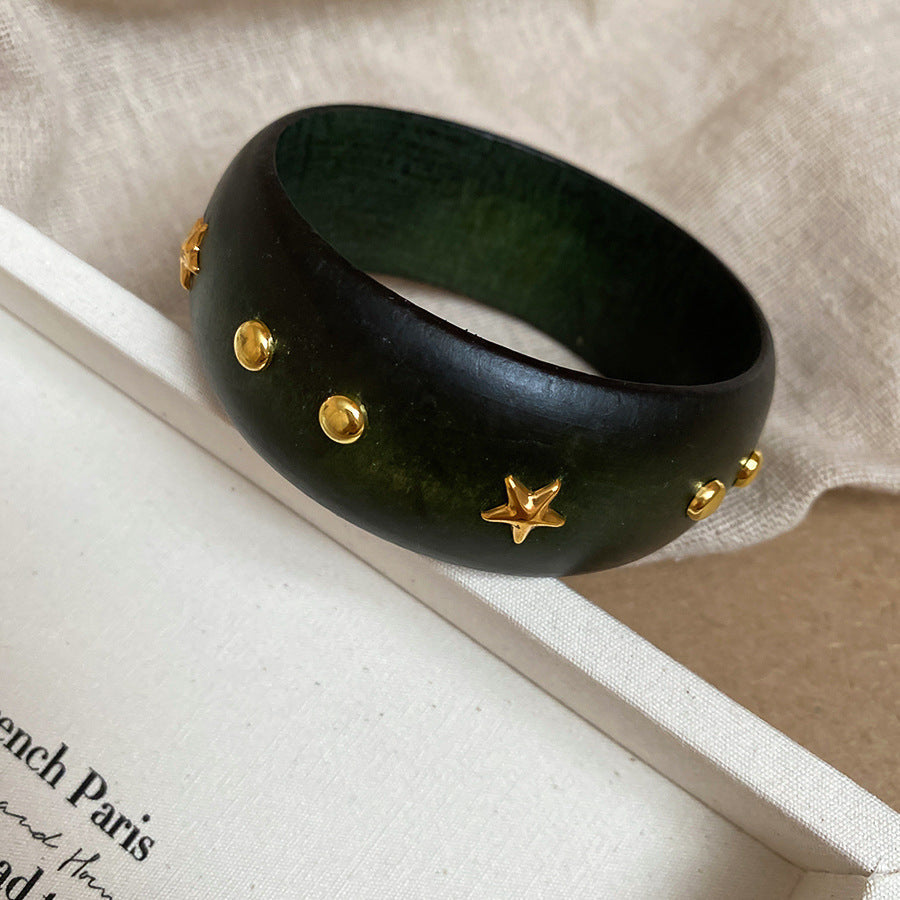 Acrylic Irregular Retro Unique Design Niche Simple Bracelet