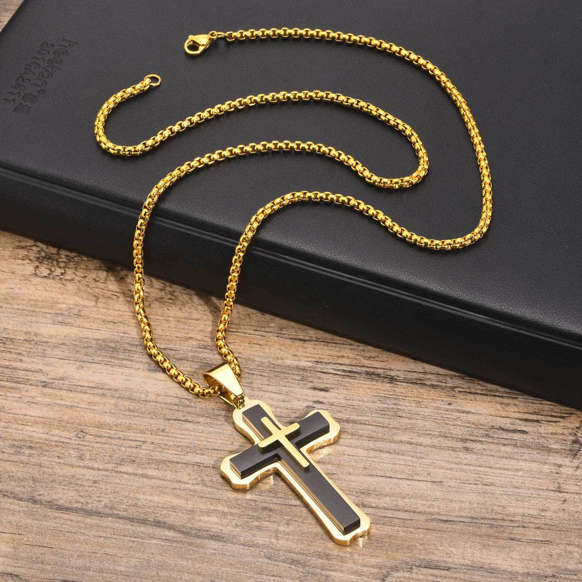 Durable Charming Men's Cross Stainless Steel Pendant